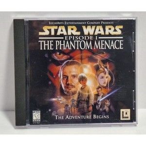 VINTAGE 1999 LUCAS ARTS STAR WARS EPISODE 1 THE PHANTOM MENACE PC GAME WIN 95/98